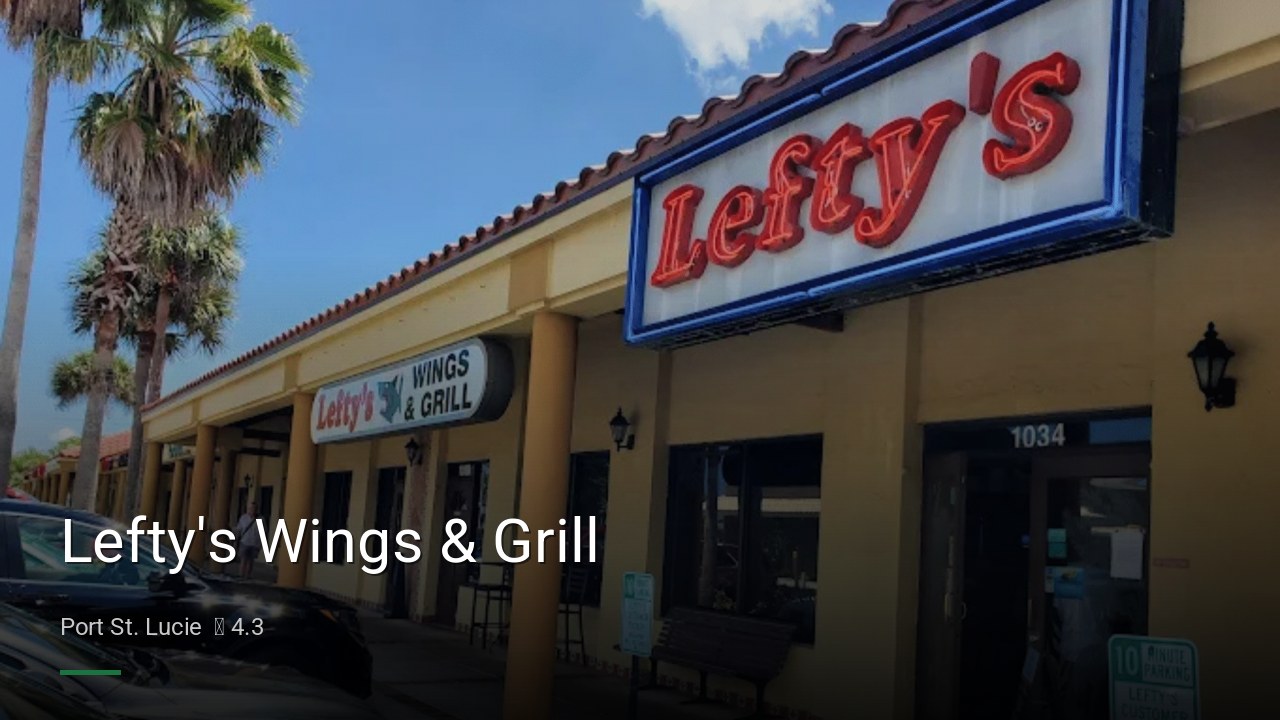 Lefty's Wings & Grill - Sports Bars in Port St. Lucie