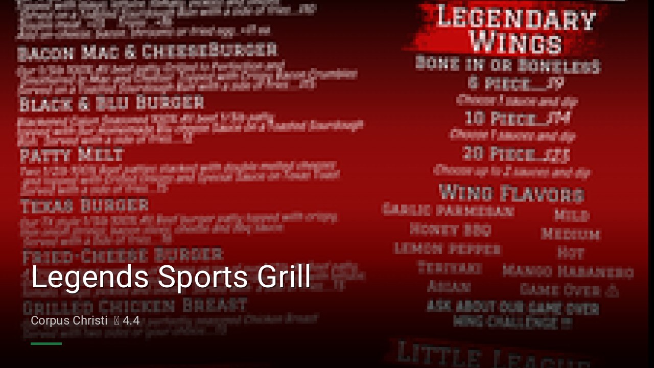 Legends Sports Grill - Sports Bars in Corpus Christi
