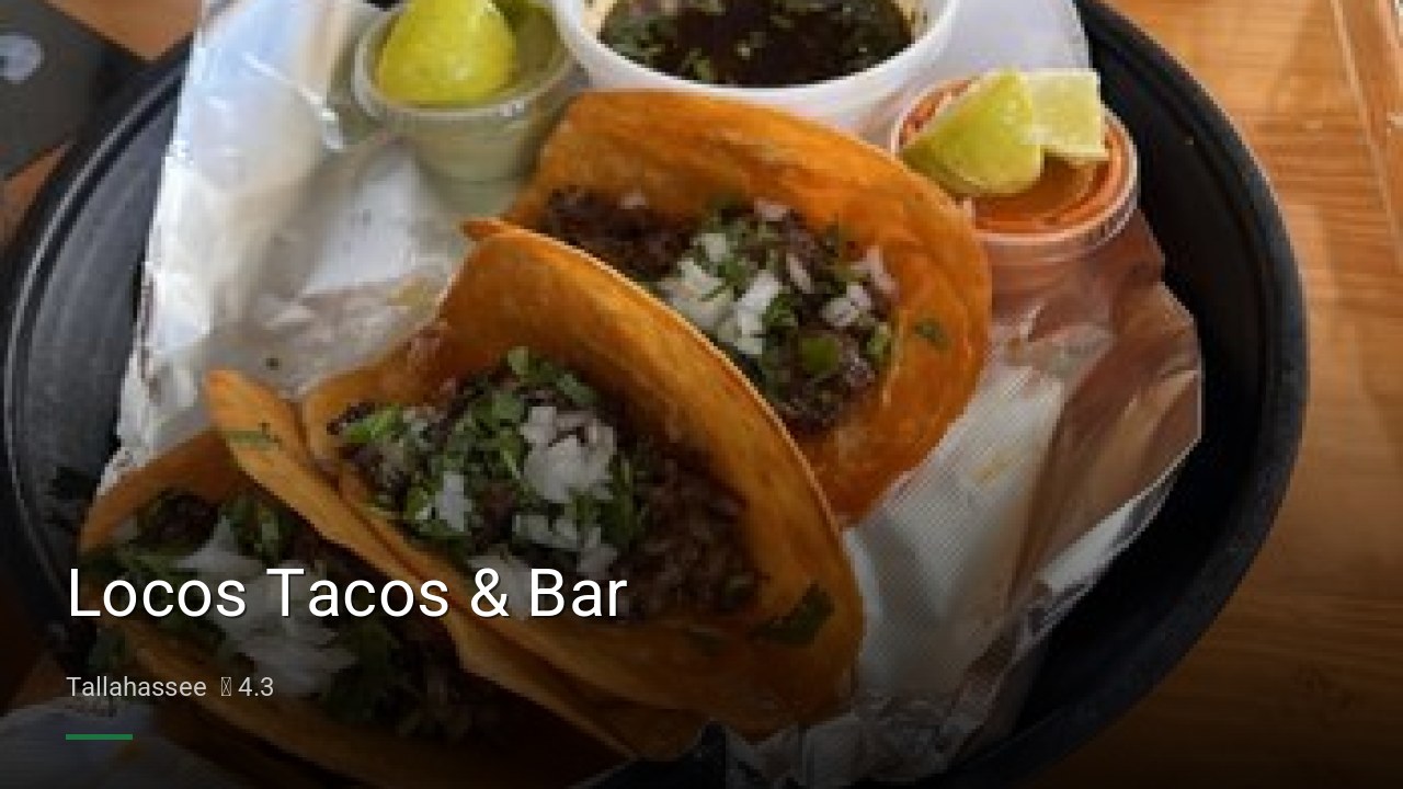 Locos Tacos & Bar - Sports Bars in Tallahassee