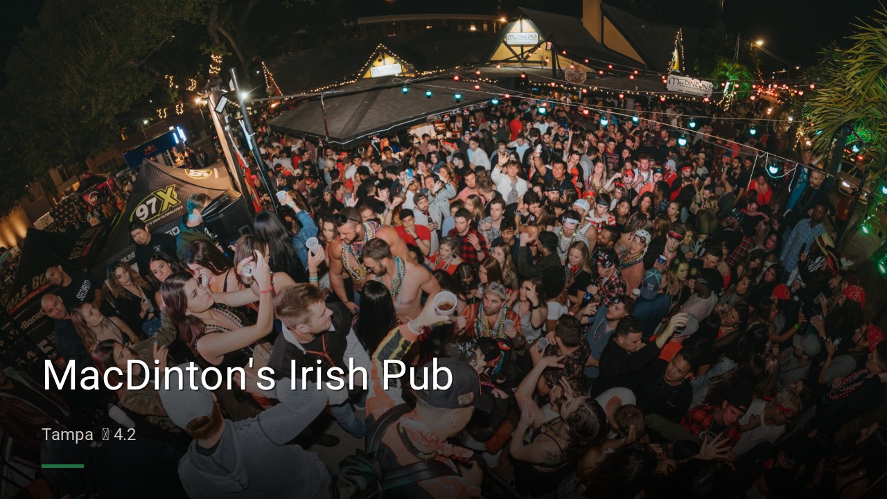 MacDinton's Irish Pub - Sports Bars in Tampa