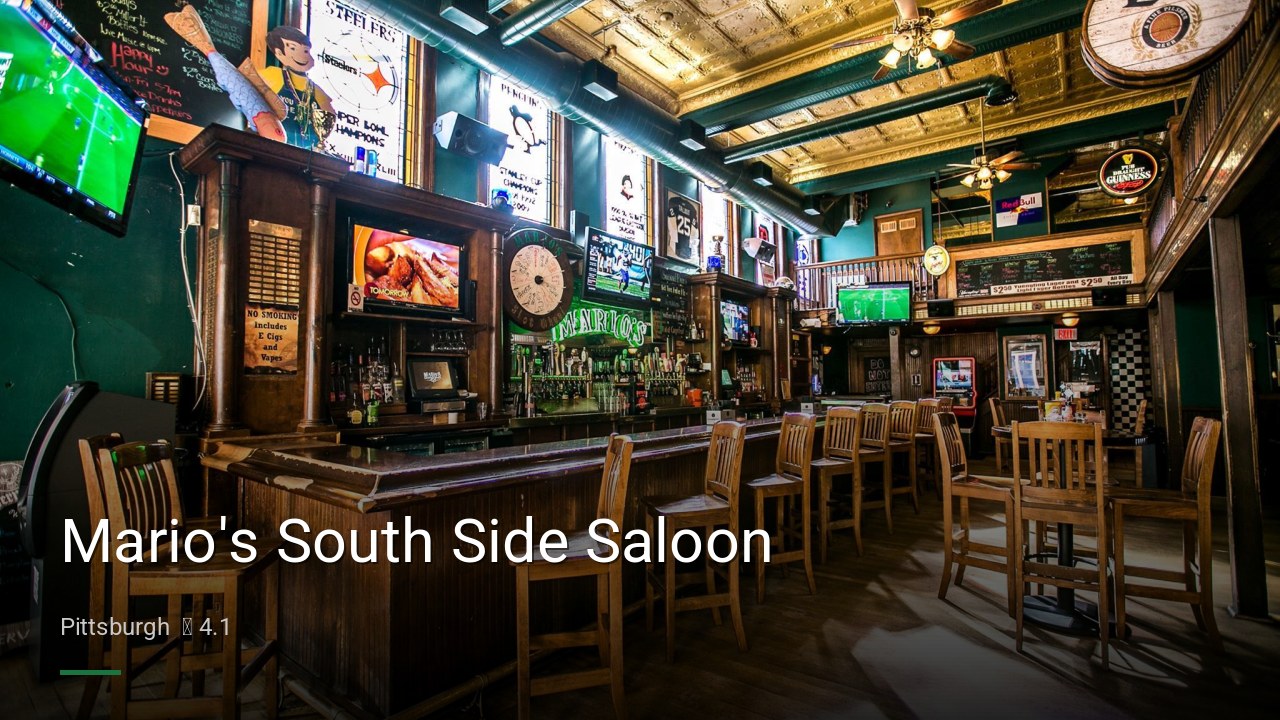 Mario's South Side Saloon - Sports Bars in Pittsburgh