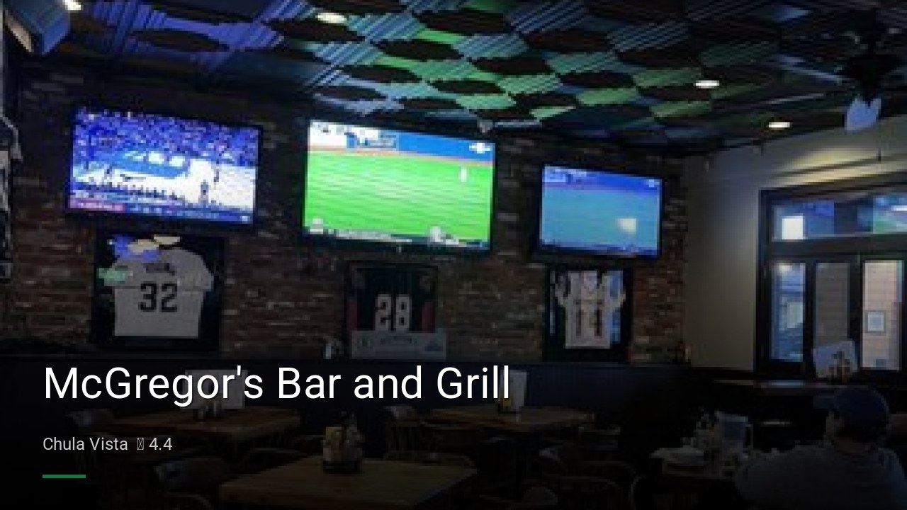 McGregor's Bar and Grill - Sports Bars in Chula Vista