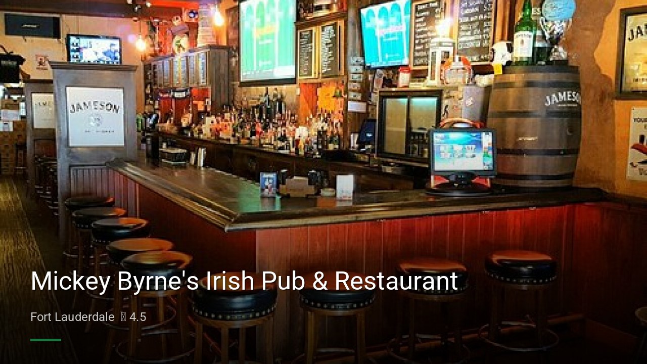 Mickey Byrne's Irish Pub & Restaurant - Sports Bars in Fort Lauderdale