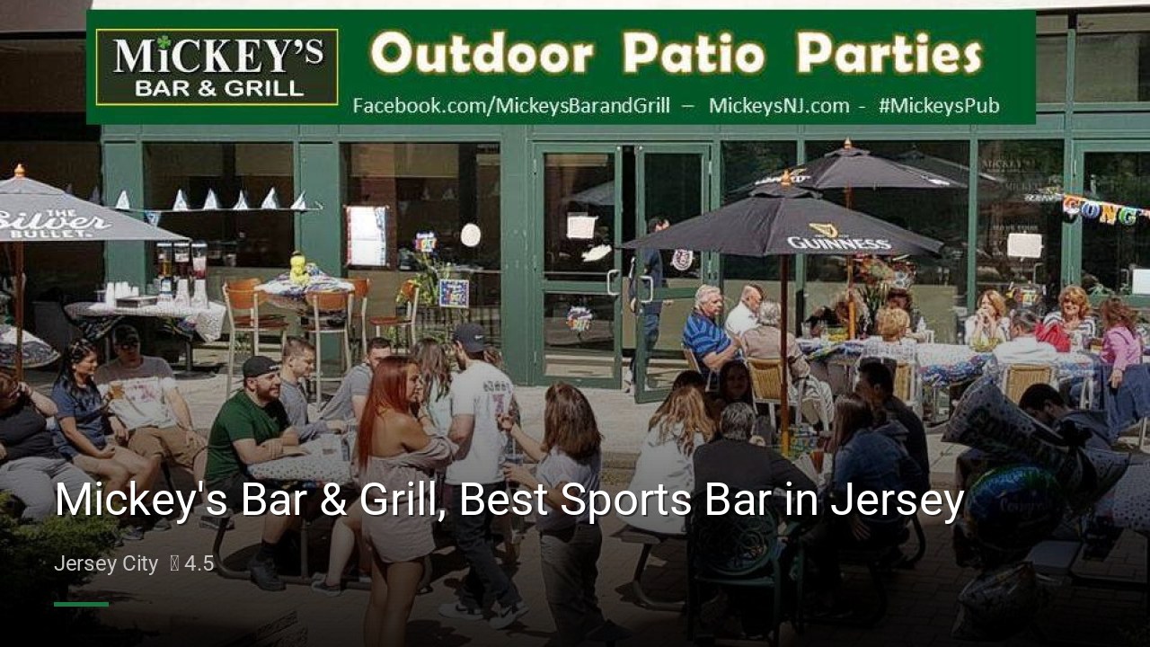 Mickey's Bar & Grill, Best Sports Bar in Jersey - Sports Bars in Jersey City