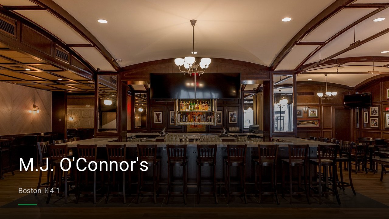 M.J. O'Connor's - Sports Bars in Boston