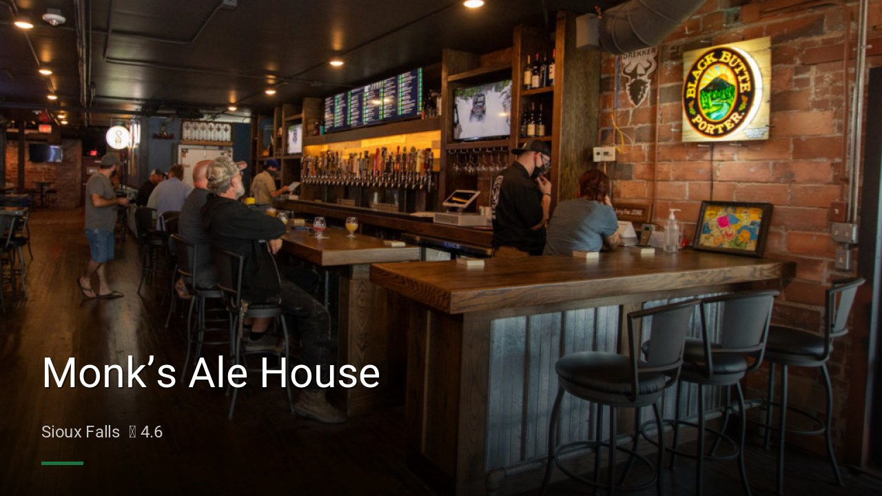 Monk’s Ale House - Sports Bars in Sioux Falls
