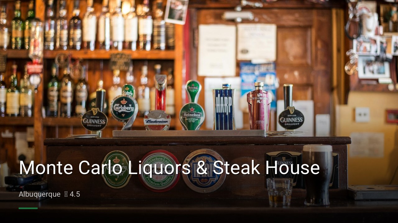 Monte Carlo Liquors & Steak House — Sports bars in Albuquerque