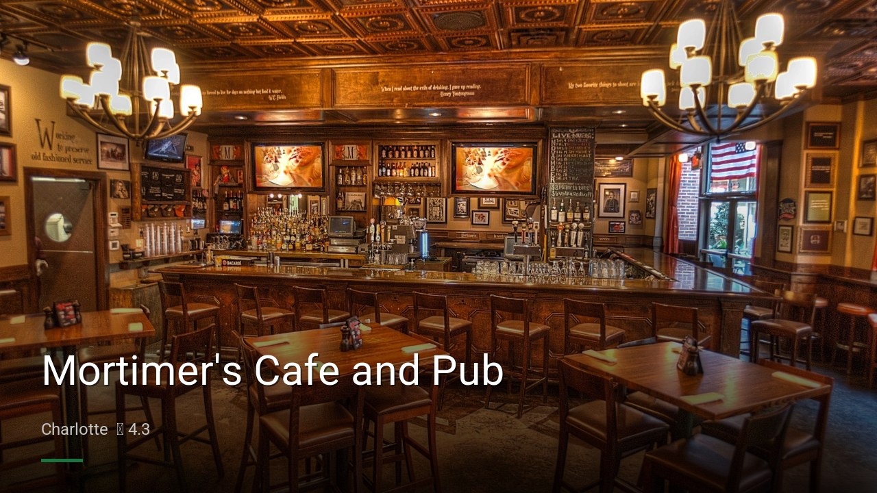 Mortimer's Cafe and Pub - Sports Bars in Charlotte