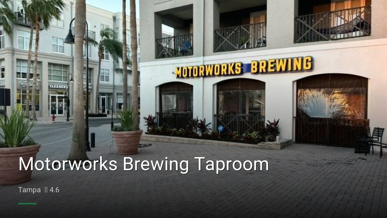 Motorworks Brewing Taproom - Sports Bars in Tampa