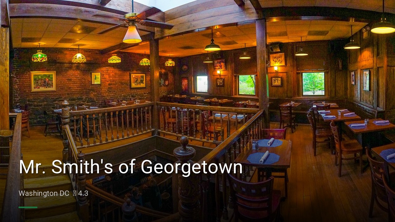 Mr. Smith's of Georgetown - Sports Bars in Washington DC