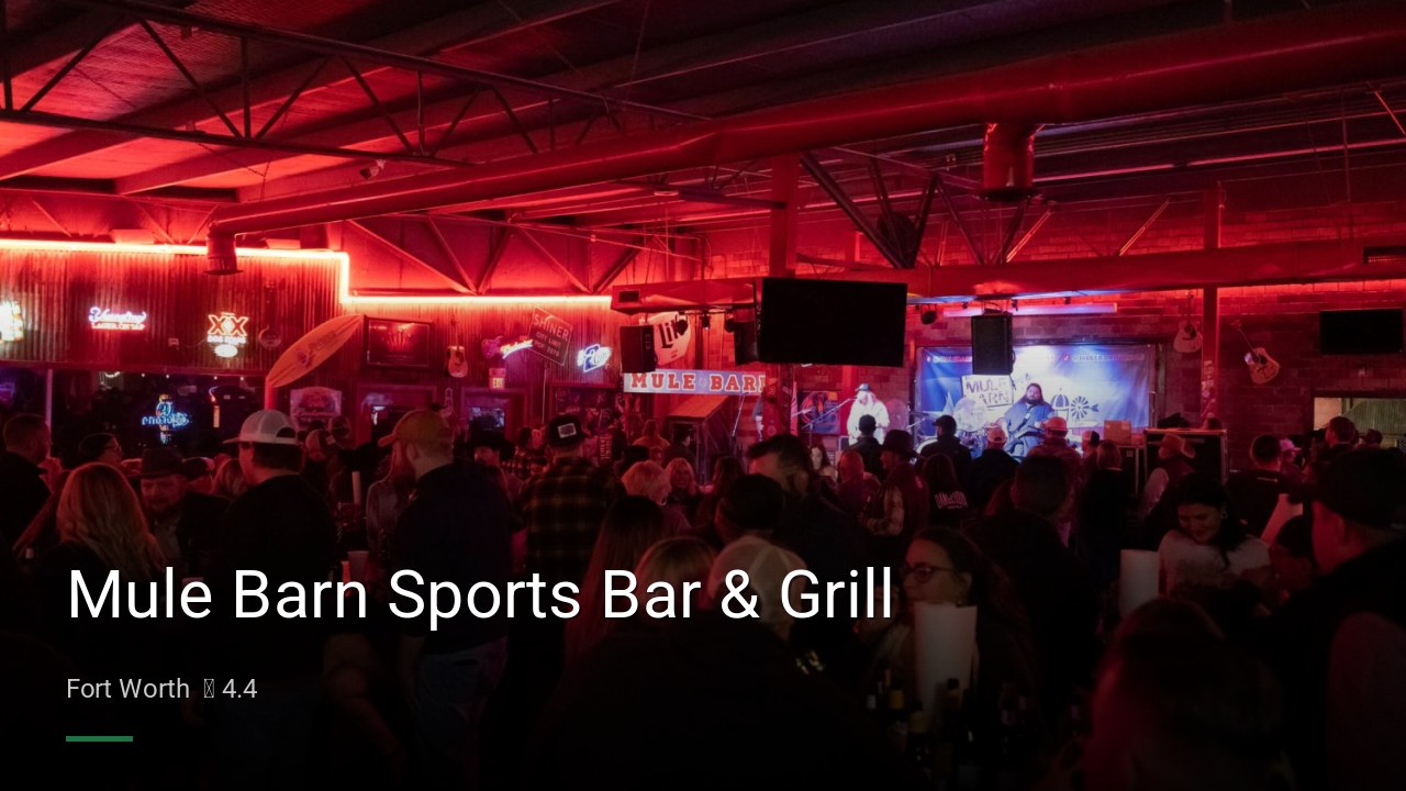 Mule Barn Sports Bar & Grill - Sports Bars in Fort Worth