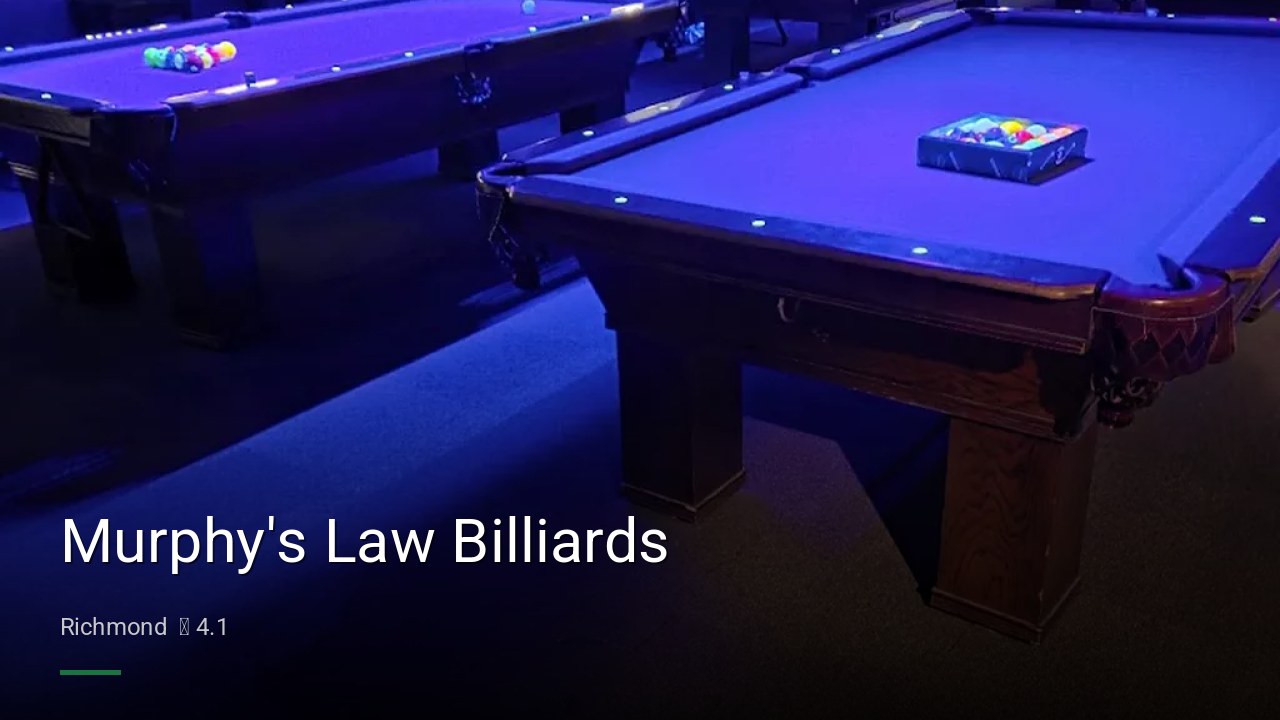 Murphy's Law Billiards - Sports Bars in Richmond