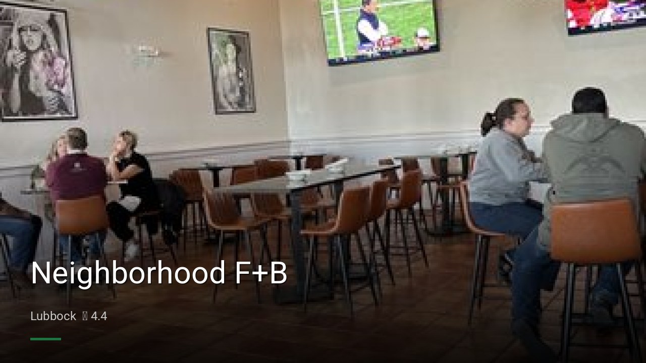 Neighborhood F+B - Sports Bars in Lubbock