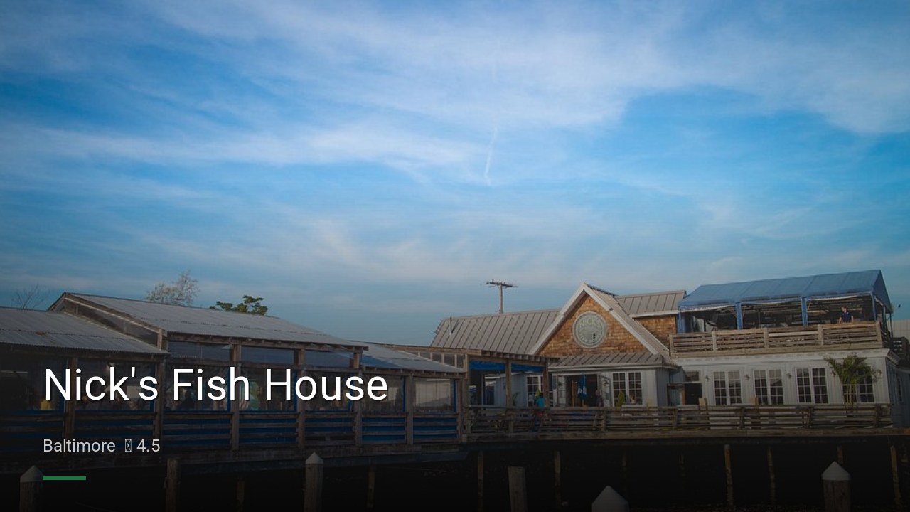 Nick's Fish House - Sports Bars in Baltimore