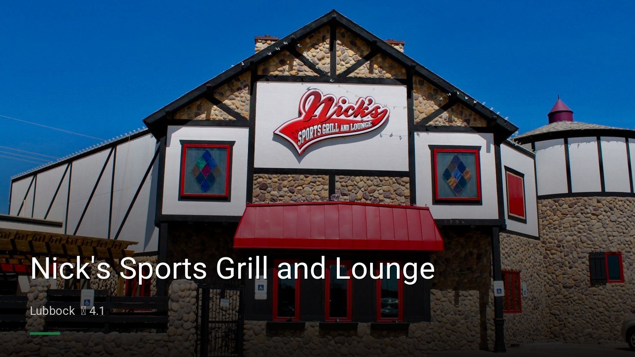 Nick's Sports Grill and Lounge - Sports Bars in Lubbock