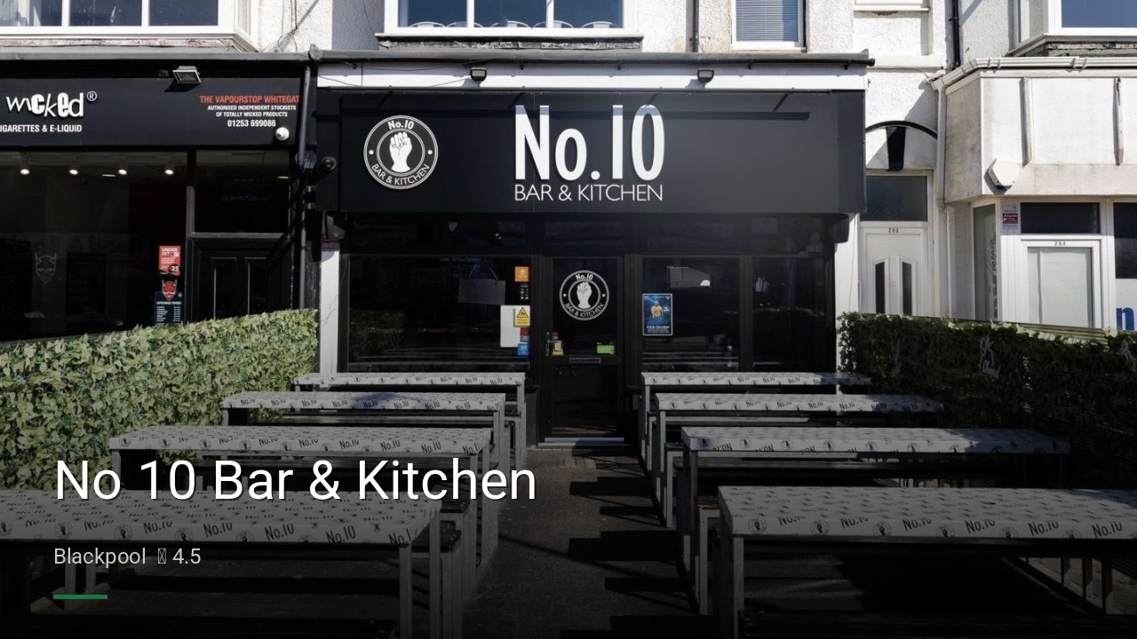 No 10 Bar & Kitchen - Sports Bars in Blackpool