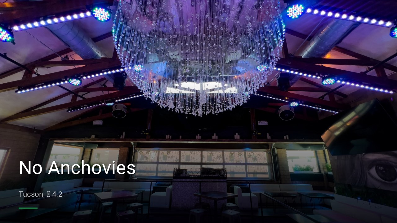 No Anchovies - Sports Bars in Tucson