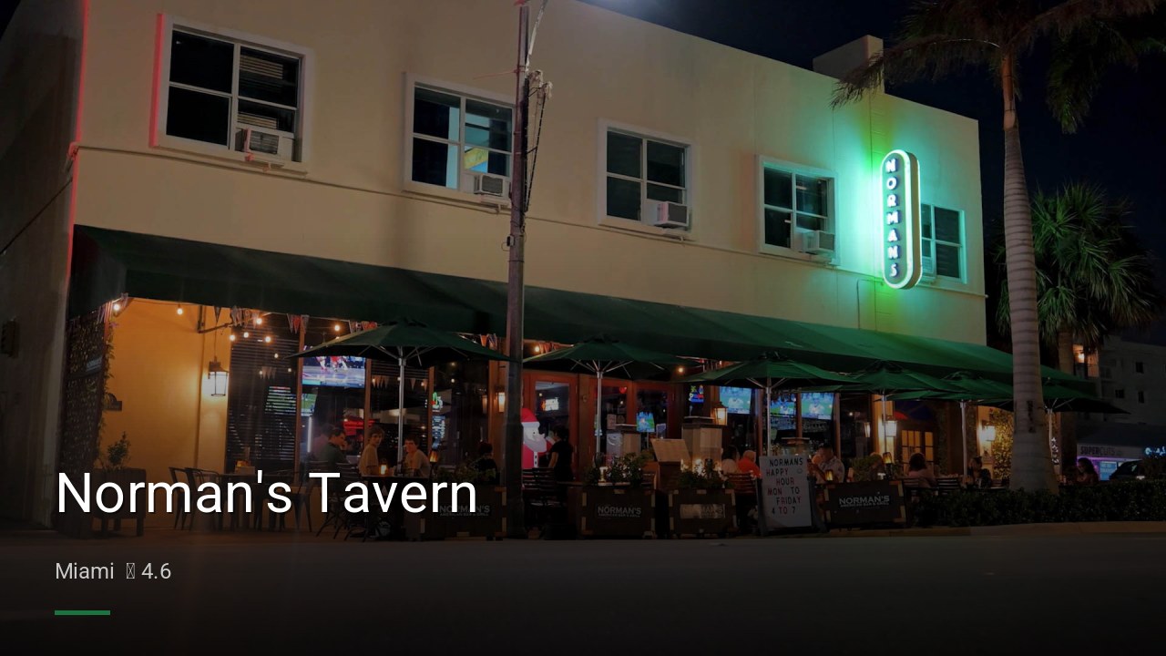 Norman's Tavern - Sports Bars in Miami