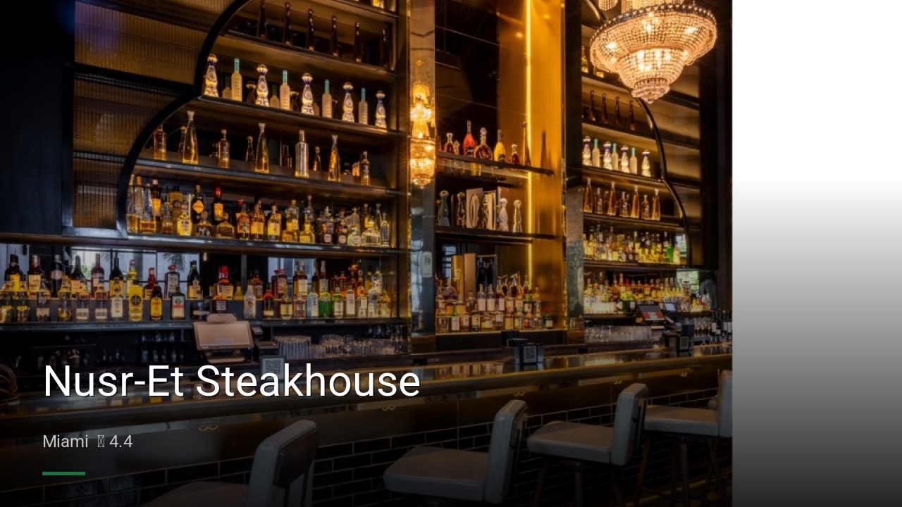 Nusr-Et Steakhouse - Sports Bars in Miami