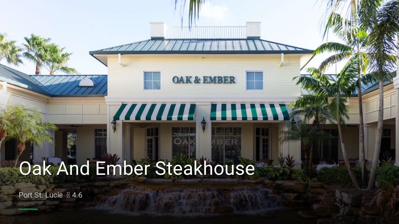 Oak And Ember Steakhouse - Sports Bars in Port St. Lucie