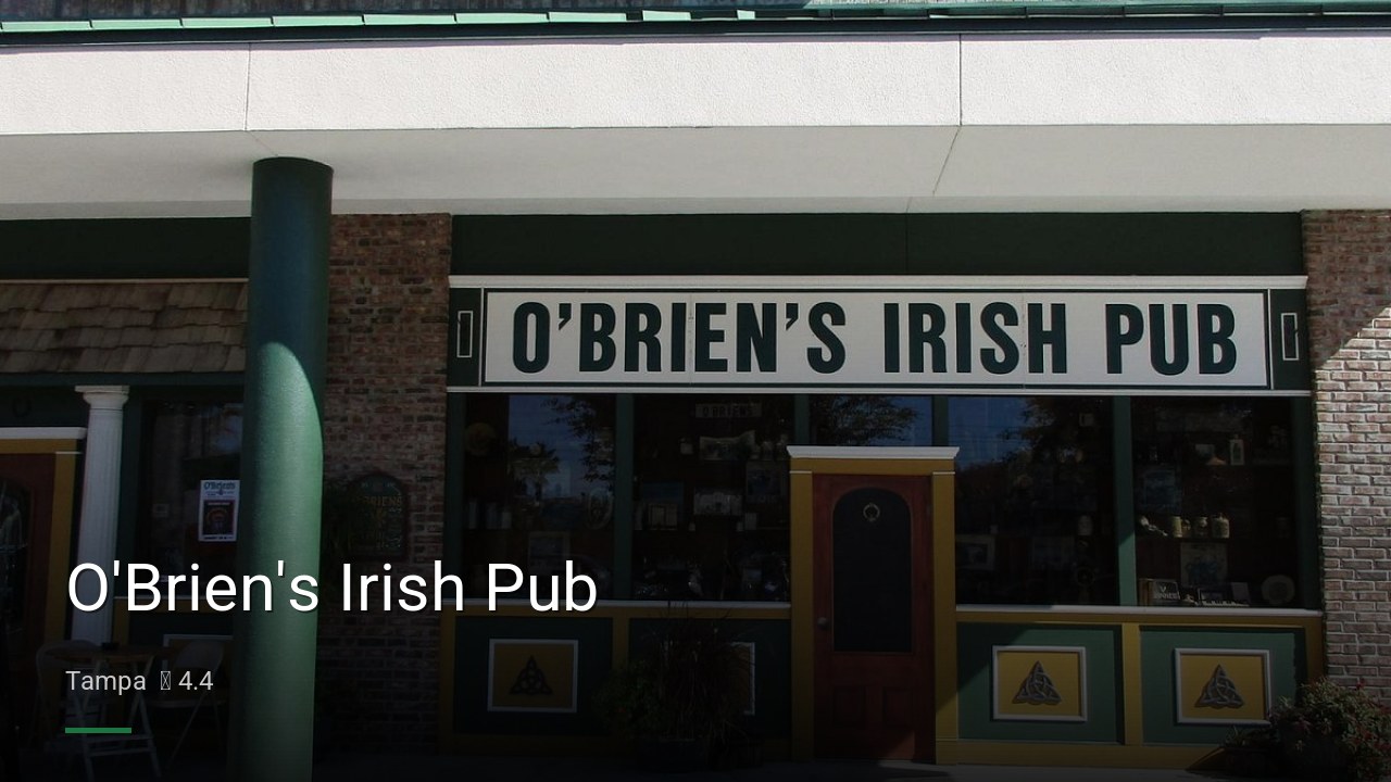 O'Brien's Irish Pub - Sports Bars in Tampa
