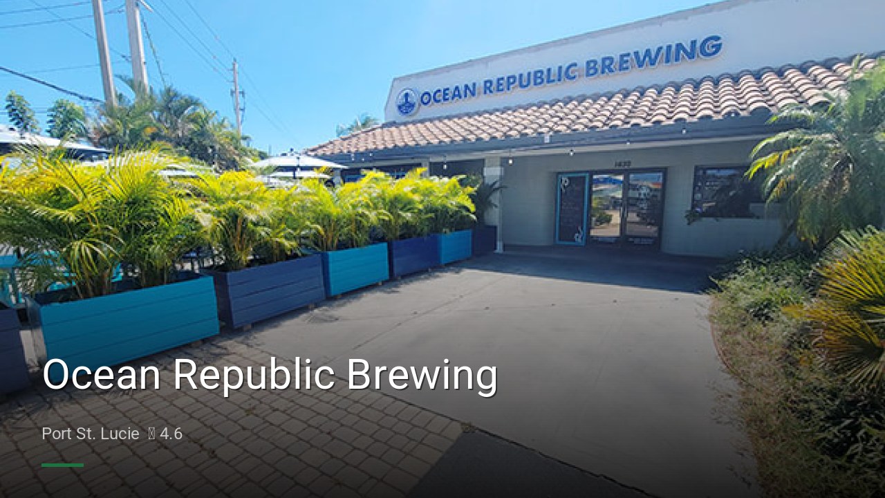 Ocean Republic Brewing - Sports Bars in Port St. Lucie