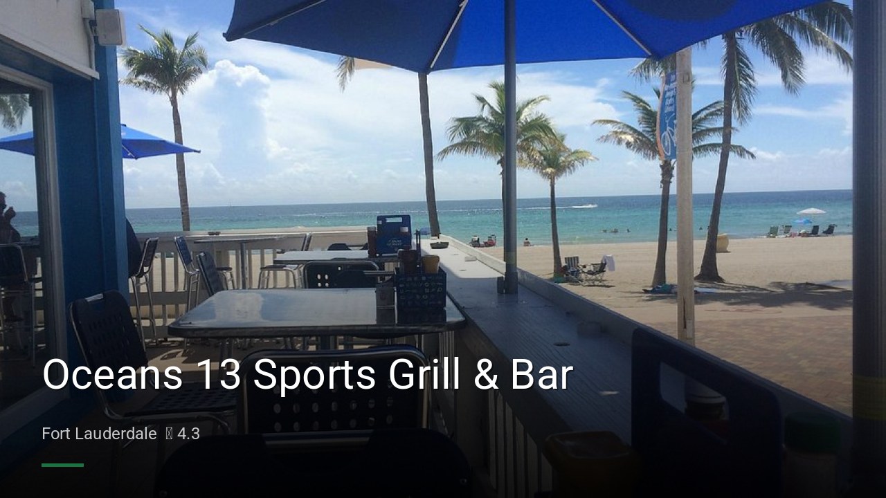 Oceans 13 Sports Grill & Bar - Sports Bars in Fort Lauderdale