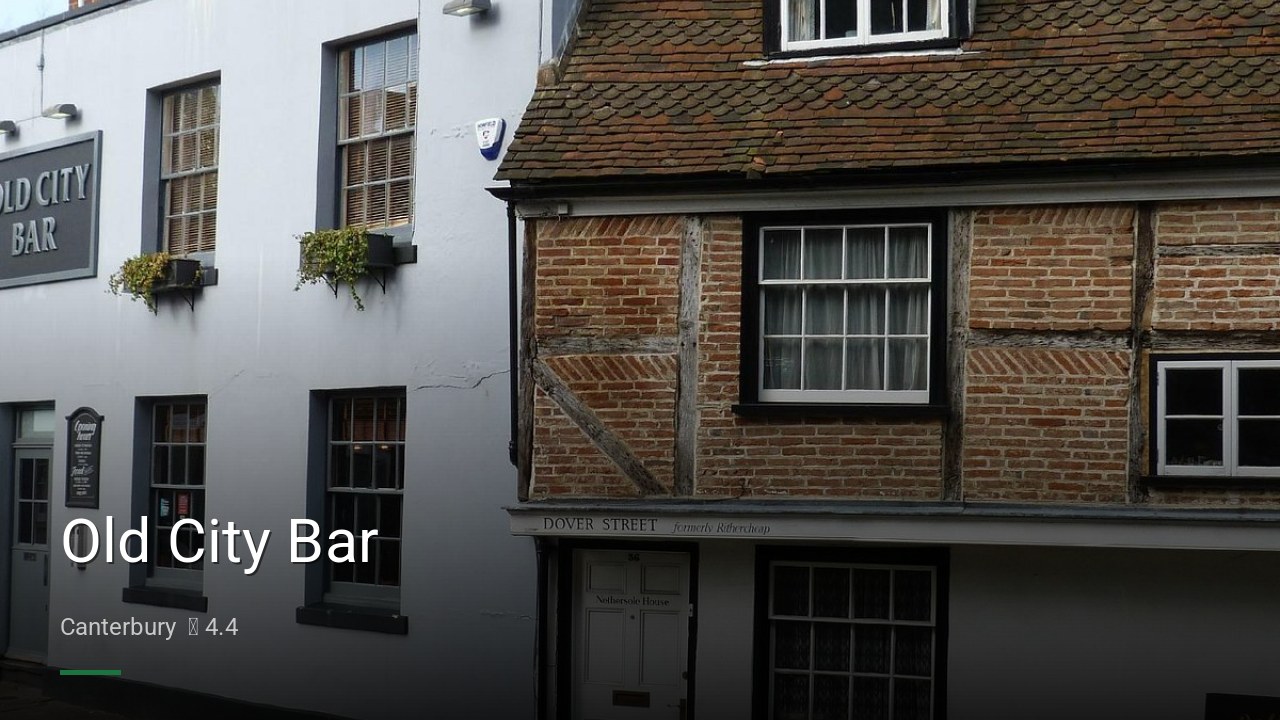 Old City Bar - Sports Bars in Canterbury
