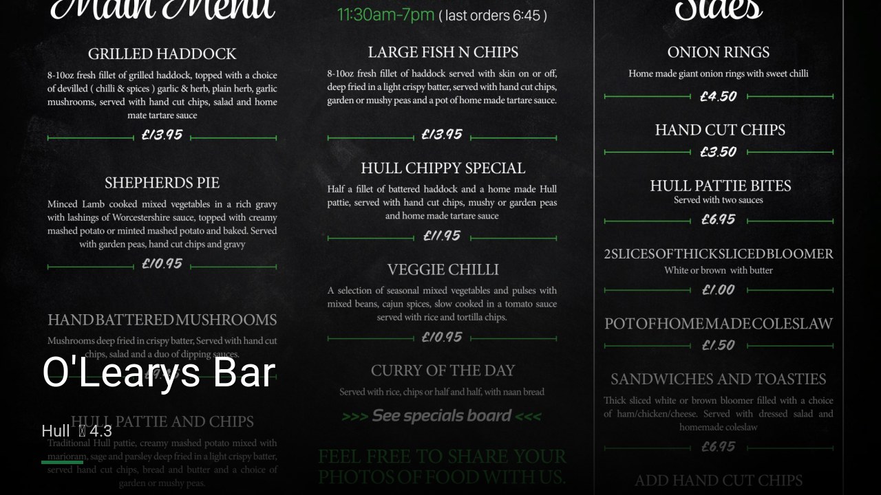 O'Learys Bar - Sports Bars in Hull