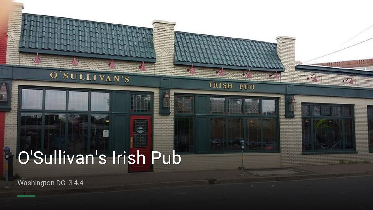 O'Sullivan's Irish Pub - Sports Bars in Washington DC
