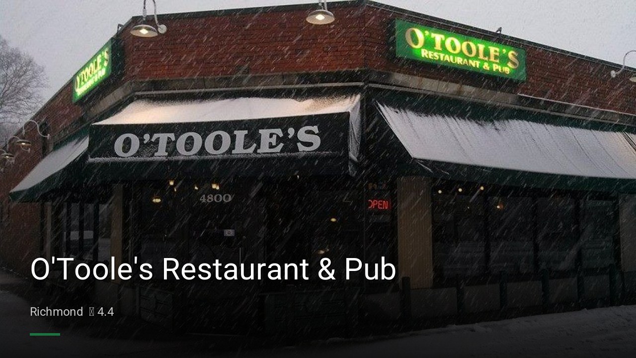 O'Toole's Restaurant & Pub - Sports Bars in Richmond
