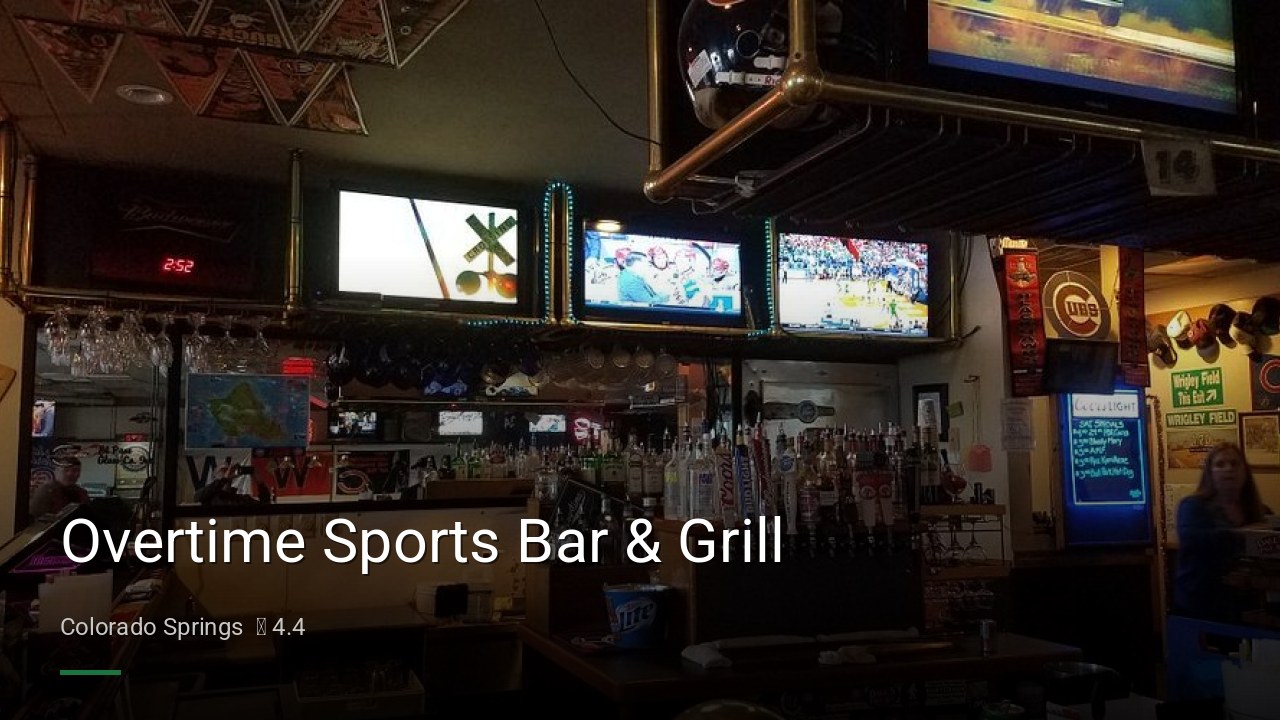 Overtime Sports Bar & Grill - Sports Bars in Colorado Springs
