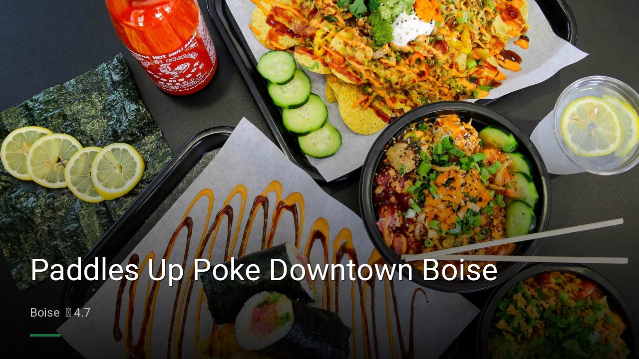 Paddles Up Poke Downtown Boise - Sports Bars in Boise