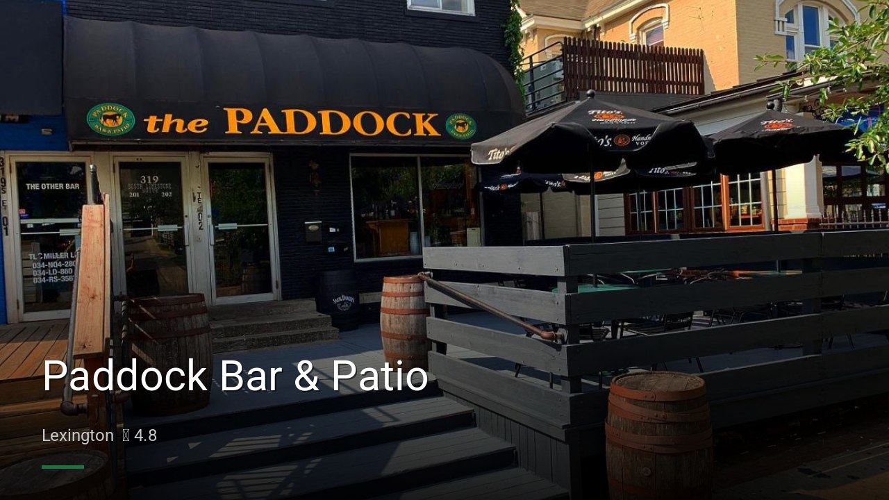 Paddock Bar & Patio - Sports Bars in Lexington