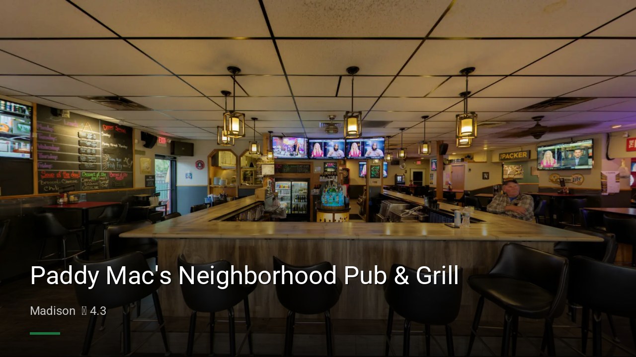 Paddy Mac's Neighborhood Pub & Grill - Sports Bars in Madison