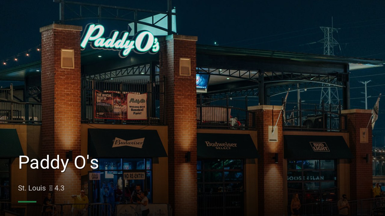 Paddy O's - Sports Bars in St. Louis