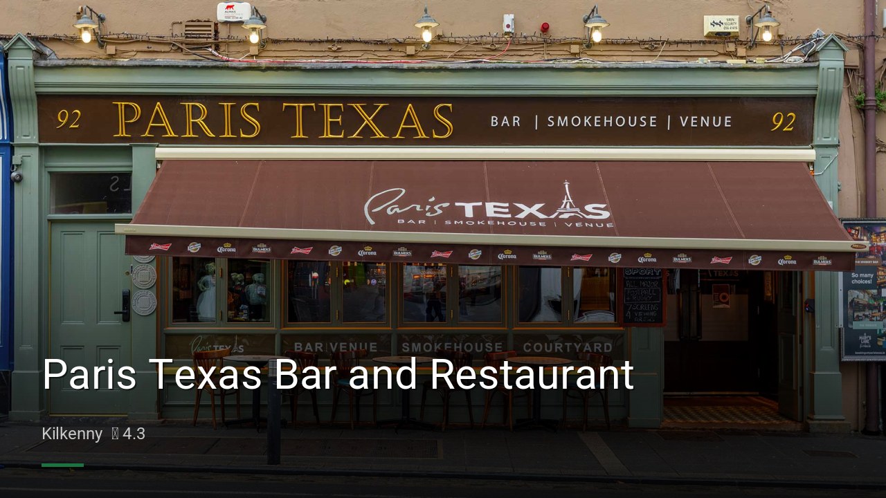Paris Texas Bar and Restaurant - Sports Bars in Kilkenny