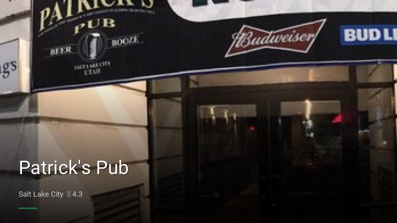 Patrick's Pub - Sports Bars in Salt Lake City