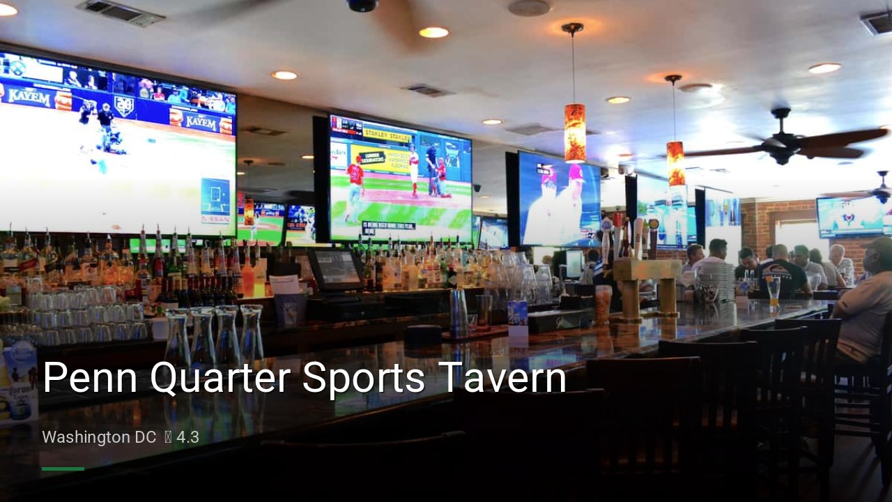 Penn Quarter Sports Tavern - Sports Bars in Washington DC