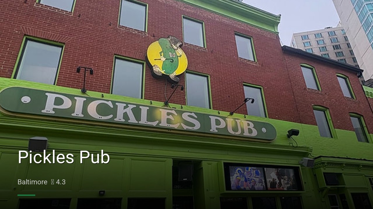 Pickles Pub - Sports Bars in Baltimore