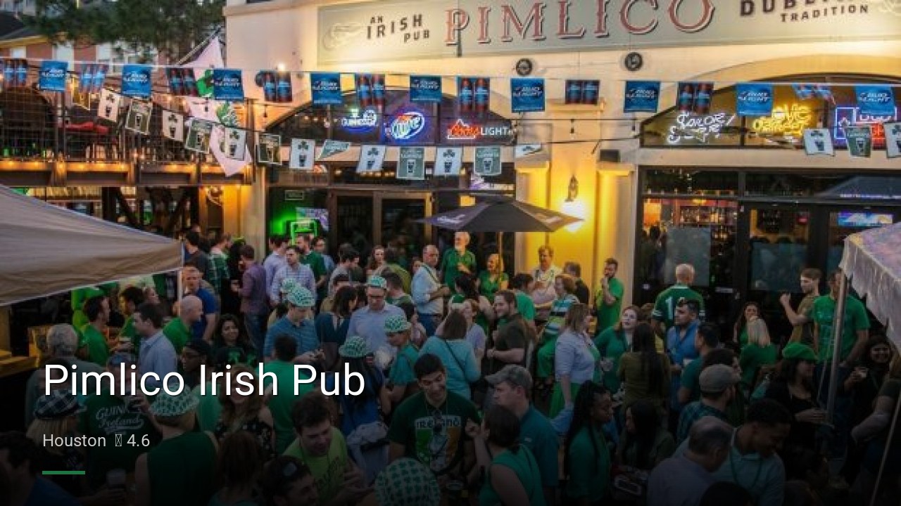 Pimlico Irish Pub — Sports bars in Houston