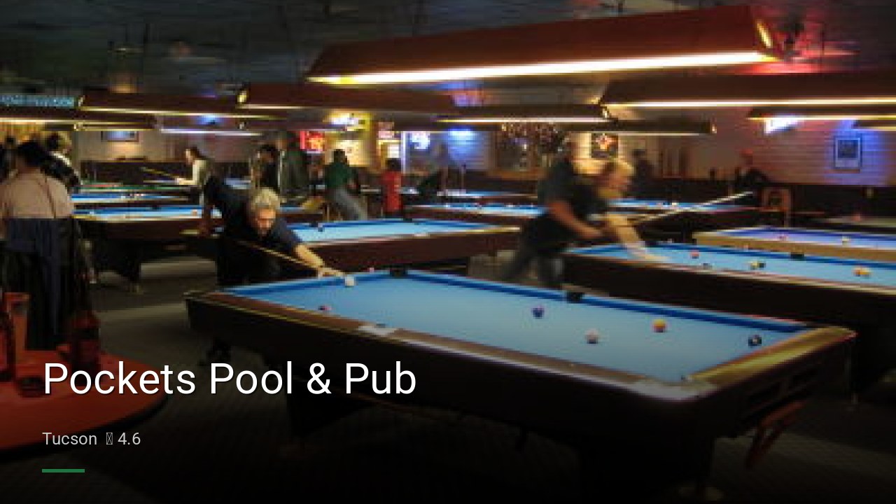 Pockets Pool & Pub - Sports Bars in Tucson