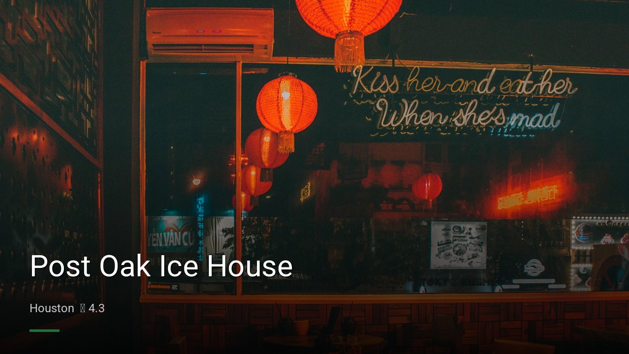 Post Oak Ice House — Sports bars in Houston