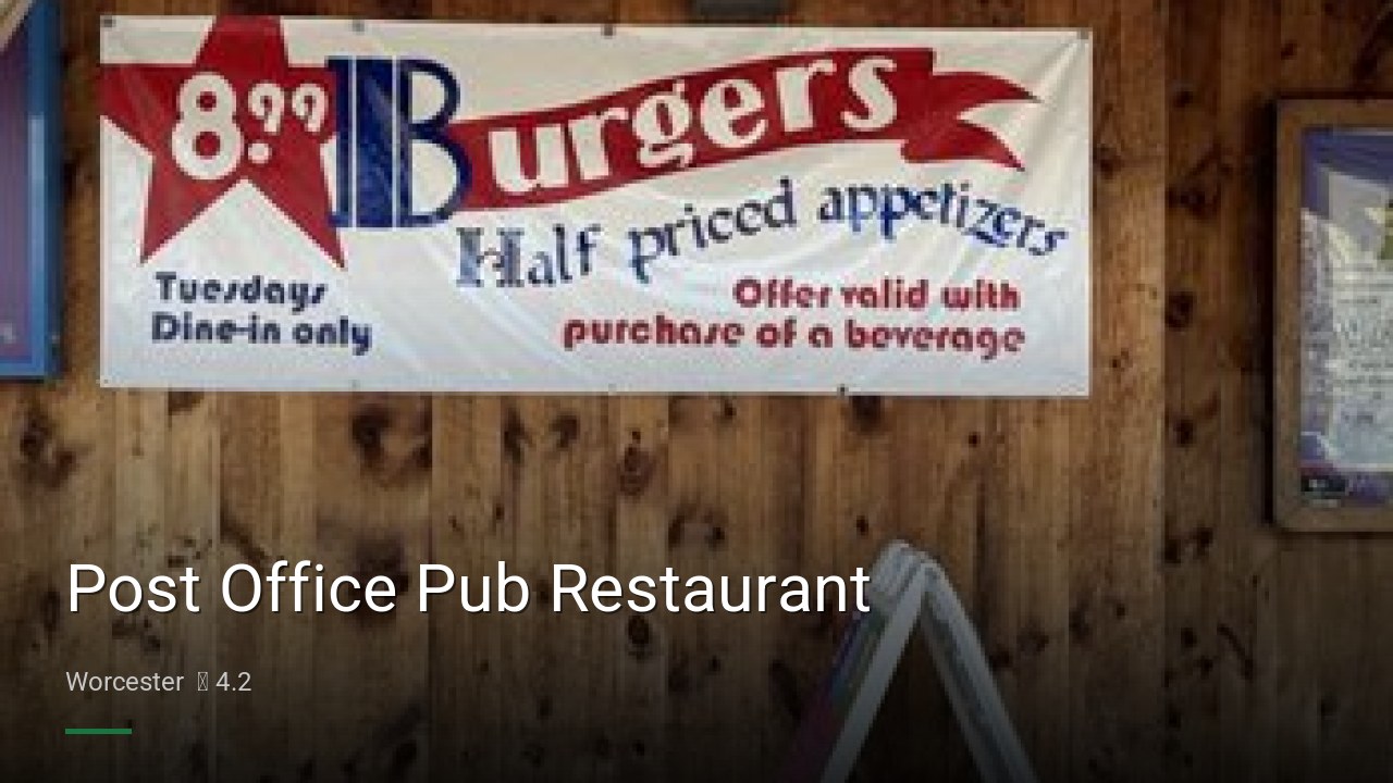 Post Office Pub Restaurant - Sports Bars in Worcester