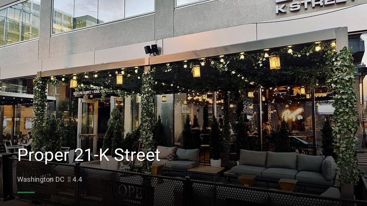 Proper 21-K Street - Sports Bars in Washington DC