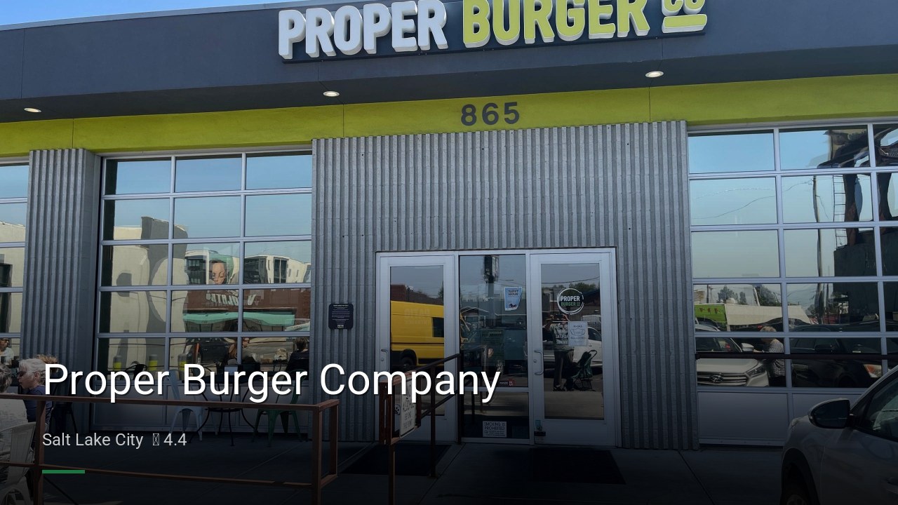 Proper Burger Company - Sports Bars in Salt Lake City