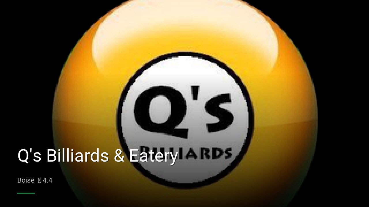 Q's Billiards & Eatery - Sports Bars in Boise