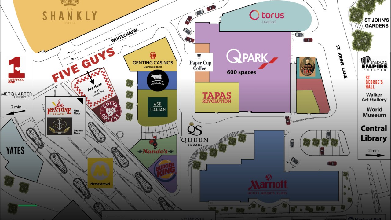 Queen Square - Food Court - Sports Bars in Liverpool