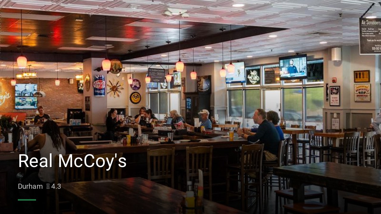 Real McCoy's - Sports Bars in Durham