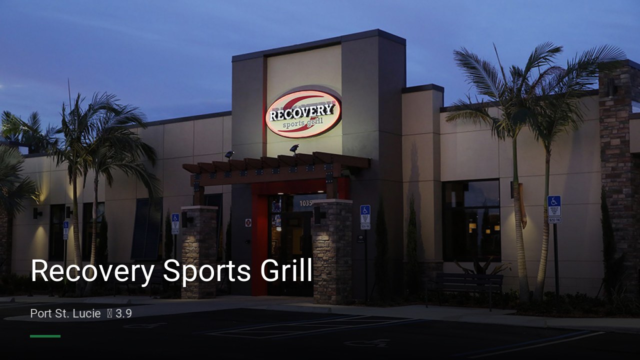 Recovery Sports Grill - Sports Bars in Port St. Lucie